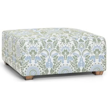 Square Ottoman with Button Tufting